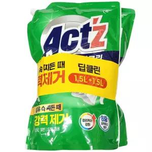 섬유속 찌든때 강력제거 액체 빨래 세탁세제 1.5L 2개 액상 비누 용세제 가루 업소용