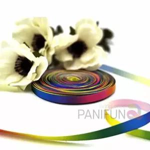 무지개 리본 끈 9mm 선물포장포장용 원단 얇은 리본롤 선물용 포장줄 넓은 띠지