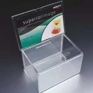 꿈꾸는비 투표함 겸용 다용도 투명 아크릴 박스 15.5X11X20.5CM 소형투표함 명함보관함 투명보관함