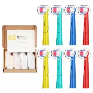 (8개입) 바른이케어 오랄비 호환 어린이 전동칫솔모 키즈 유아 아동 스테이지스 파워 EB10