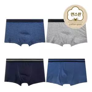 엠마 면스판 주니어 남아 드로즈 4매 B세트 중학생 초등학생 팬티