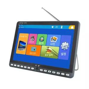 캠핑용tv 소형 휴대용 티비 거치대 이동식 캠핑용 원룸 리모컨이중 경비실 포터블 텔레비전