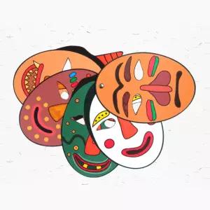 민속탈춤 마당놀이 전통 탈 미니북 북아트 책꾸미기 만들기학습 원데이수업 교구