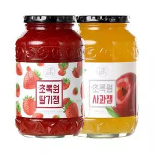 루미나D 초록원 딸기잼 1kg + 사과잼 대용량