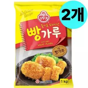 오뚜기 빵가루 돈까스 튀김 가루 1kg X 2개 바삭 고소 BNS