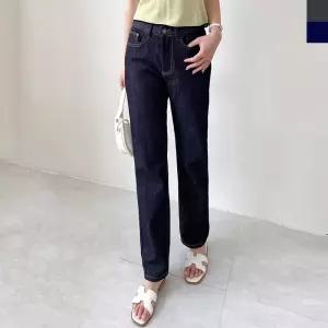 [블레오] 블레오 여자 논페이드 이염없는 생지 일자 데님 팬츠 DM25161269