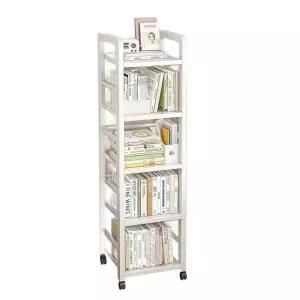 이동식 책장 선반 수납 다층 바퀴달린 학생 보관 북카트 틈새 미니 도서관