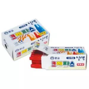 12개 단색 빨간색 검정색 흰색 검정 초록색 낱색 크레파스 낱개 학교 미술 준비물 크레용 어린이집 수업 재