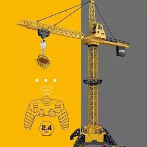 [셀러허브 생활리빙]1.3M 리모컨 무선조종 타워크레인 장난감 RC카 블럭 작동완구 건축 중장비