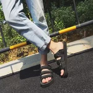 남녀공용 여름 찍찍이샌들 슬리퍼 커플샌달 샌들 쪼리 WCA5CBB