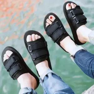 남녀공용 찍찍이샌들 스트랩샌들 커플 슬리퍼 2컬러 WCA3AD0