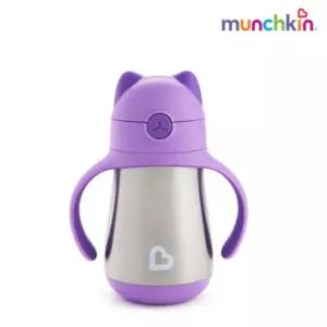스엔코샵 아기 물컵 텀블러 빨대컵 보냉 먼치킨 퍼플 BNS