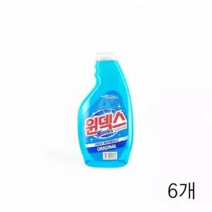 WL 윈덱스 유리세정제 500ml X 6개 리필용 자동차유리 유리창청소 거울세정제 유리세제