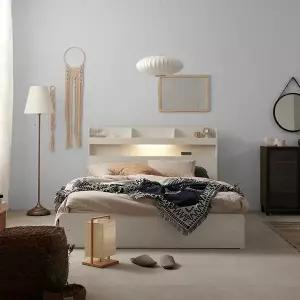 (수도권무료) LED무드등 서랍형 헤드선반형 침대 퀸Q 자가드독립매트 세트 BJ5176