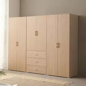 수도권무료 국내생산 LPM 원목손잡이 2400도어 옷장세트 BJ3140