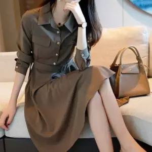 벨트원 카라 오 여자원 프렌치 여자 원 롱원피 롱원피스 카라원피스 벨트원피스 원피스