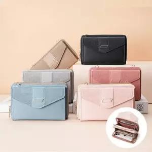 클러치백 2단 지퍼 장지갑 가방 겸용 핸드폰 수납 WCB84E5