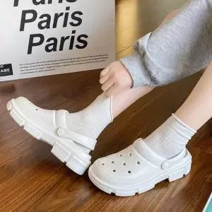 와플 통굽 샌들 남녀공용 방수 뮬 2컬러 슬리퍼 쪼리 WCEE4B7