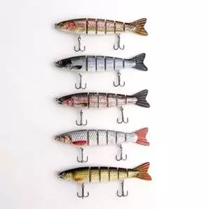 히트피싱 6단 관절 루어 5p세트 낚시 미끼-WFI88ZQ