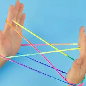 놀이용 무지개색 실 끈 소근육강화 추억의 실뜨기 실뜨기장난감