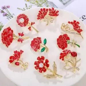 카네이션브로치 카네이션뱃지 꽃 어버이날 스승의날 코사지 WFJ2Z0C