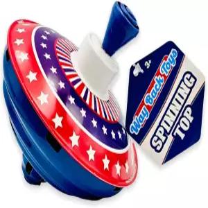 웨이 백 토이 스피닝 탑 손 스피너 자이로로로 쉽게 스피닝할 수 있는 참신함 컬러풀한 레드 화이트와 블루