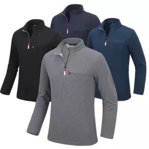 2025 가을 버팔로 남자 스판 등산티 등산복상의 아웃도어 집업티 남성 긴팔 티셔츠 W025