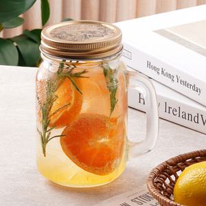 아바 드링크자 밀폐 소 카페 뚜껑 손잡이 유리컵 아이스 커피잔