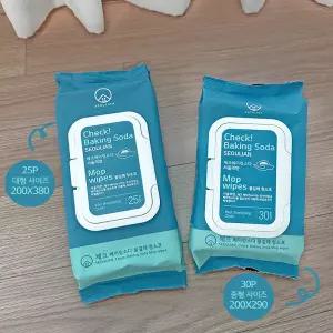 체크 베이킹소다 주방행주, 물걸레청소포 5팩