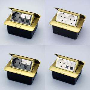 르그랑 220V 플로어 골드 팝업형 바닥 매입 접지 콘센트 아울렛 시스템 박스