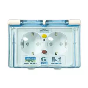 진흥 FS 방우 누전 차단 콘센트 2구 매입 콘센트 욕실용 환타지아 스페셜