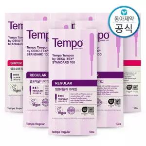 템포 레귤러 30매 + 슈퍼 30매 탐폰 생리대 총 60매