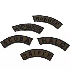 군용 특수교육 패치 찍찍이/sniper scuba ranger 와펜