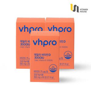 비타민하우스 데일리 비타민D 3000IU 360mg x 60정 3개 (6개월분)