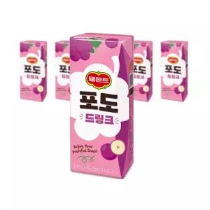 롯데 델몬트 포도 드링크 190ml 48팩