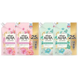 아우라 초고농축 섬유유연제 리필 1.7L, 윌유메리미, 2개 + 스모키머스크, 2개