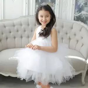 [보리보리/도담도담]비비나 흰색 아동 유아 여아 주니어 연주회 발표회 콩쿨 화동 드레스