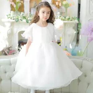 [보리보리/도담도담]심플마들렌  화이트 아동 여아 유아 어린이 화동 주니어 콩쿨 연주회 드레스