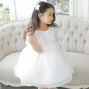 [보리보리/도담도담]큐빅마들렌  화이트 아동 여아 유아 돌 화동 아기 주니어 드레스