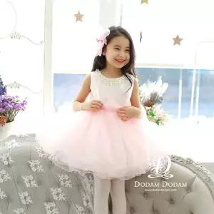 [보리보리/도담도담]피치 아동 여아 유아 아기 화동 키즈 어린이 주니어 드레스 연주회 돌잔치 콩쿨