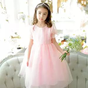 [보리보리/도담도담]로잘린 핑크 반팔 아동 여아 유아 주니어 원피스 공주 드레스 생일파티 어린이집