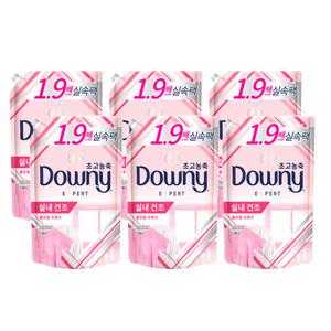 다우니 실내건조 플로럴프레시 1.35LX6개 리필형/리뉴얼 플로럴블로썸으로 변경