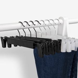 집게 바지걸이 5P 치마걸이 논슬립 고급 플라스틱 바지 옷걸이 W32
