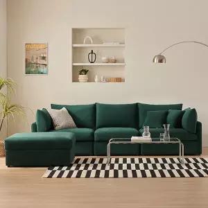 [삼익가구]보떼르 아쿠아텍스 4인용 모듈 소파(스툴포함)