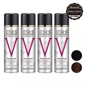 더마클라센 스타일앤 볼륨짱짱 흑채 스프레이 블랙 120ml x2 + 자연갈색 120ml x2