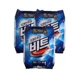 때가쏙 비트 리필 4.4kg 3개비트 대용량세제 통세제 가루비누 세탁세제 빨래