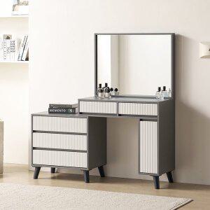 [바로방 가구]라니아2 템바보드 폭조절 확장형화장대 수납 서랍 콘솔 화장대 거울세트