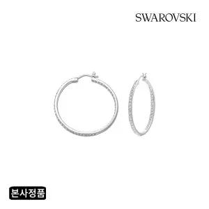 [스와로브스키](강남점)[본사정품/쇼핑백증정] Sommerset 로듐 후프 귀걸이 5528457