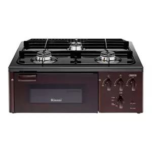 [롯데백화점]린나이 린나이 참숯코팅 무수그릴 3구 다크브라운 가스레인지 RTR-F3300