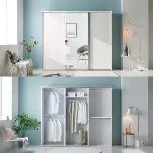 [소티디자인]디오 E0등급 드레스룸 슬라이딩 옷장 2400 거울형 - 9타입
